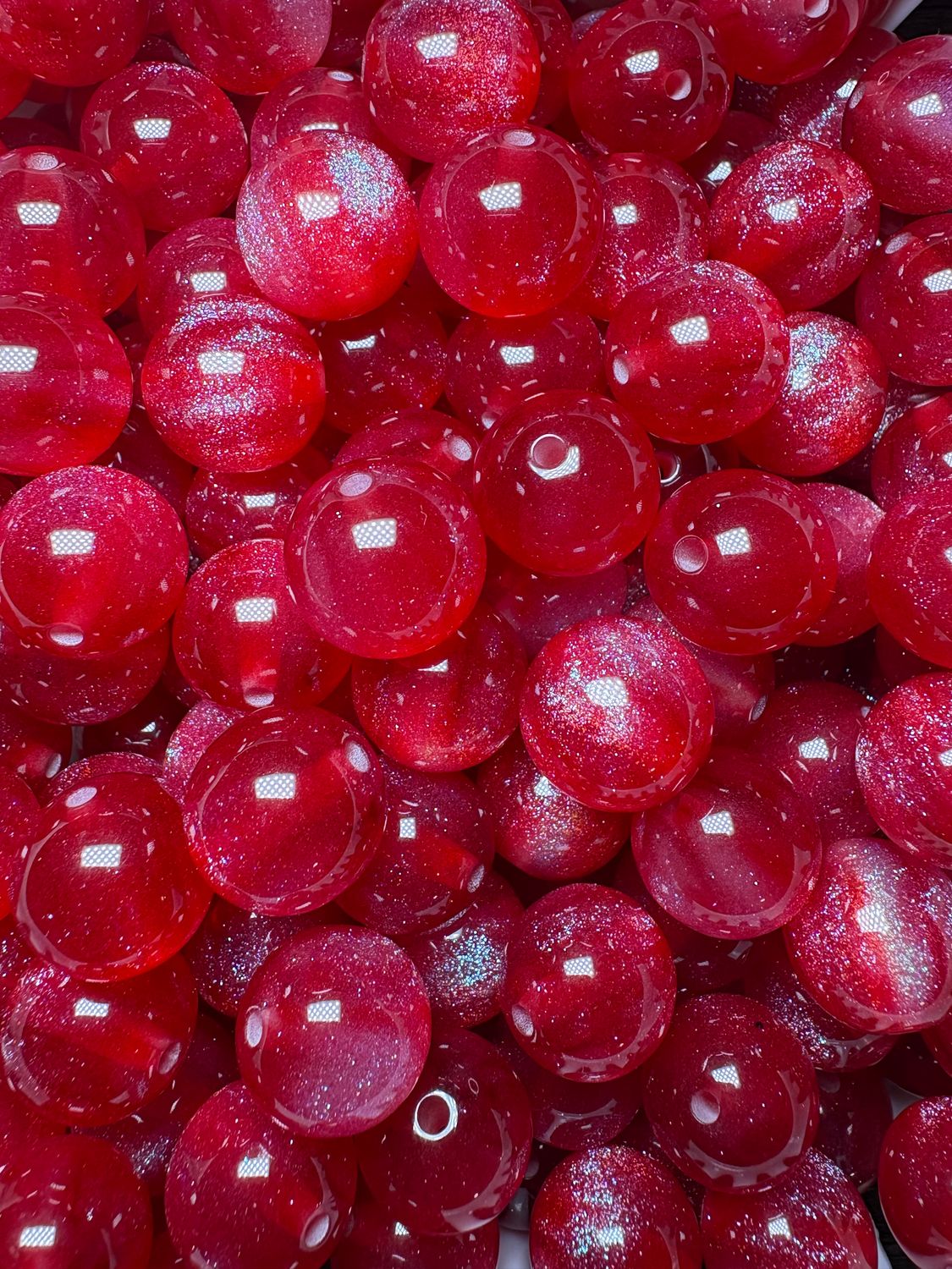 15mm Red Galaxy Beads