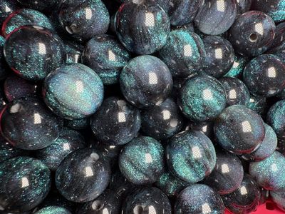 15mm Black Galaxy Beads