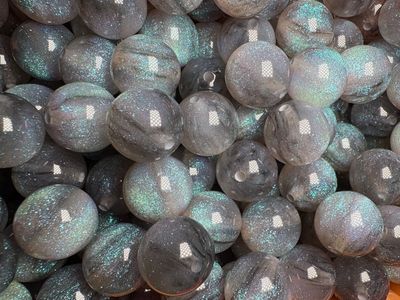 15mm Gray Galaxy Beads