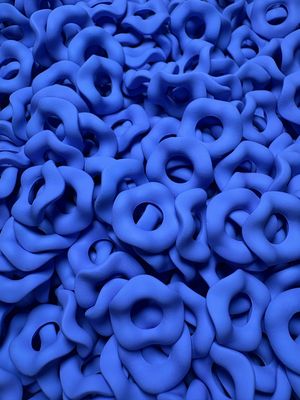Matte Wavy Spacer Dark Blue