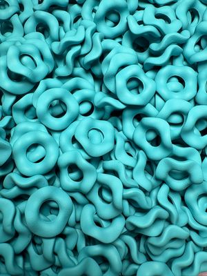 Matte Wavy Spacer Light Blue