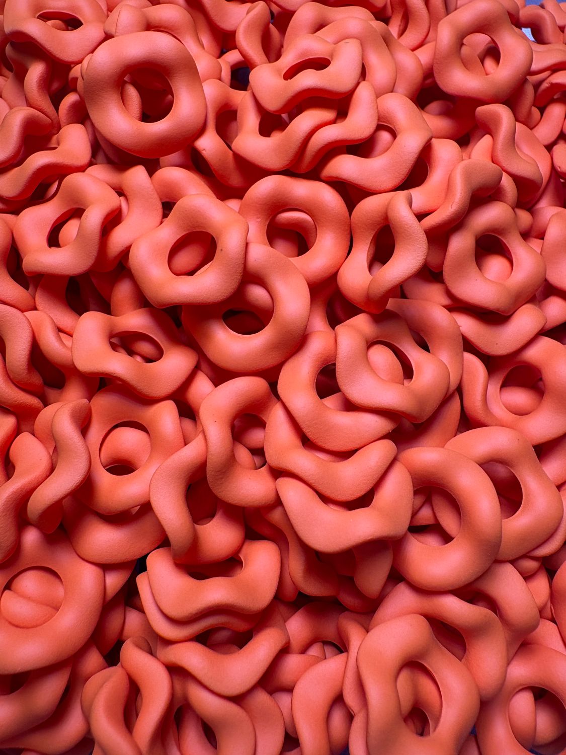Matte Wavy Spacer Orange