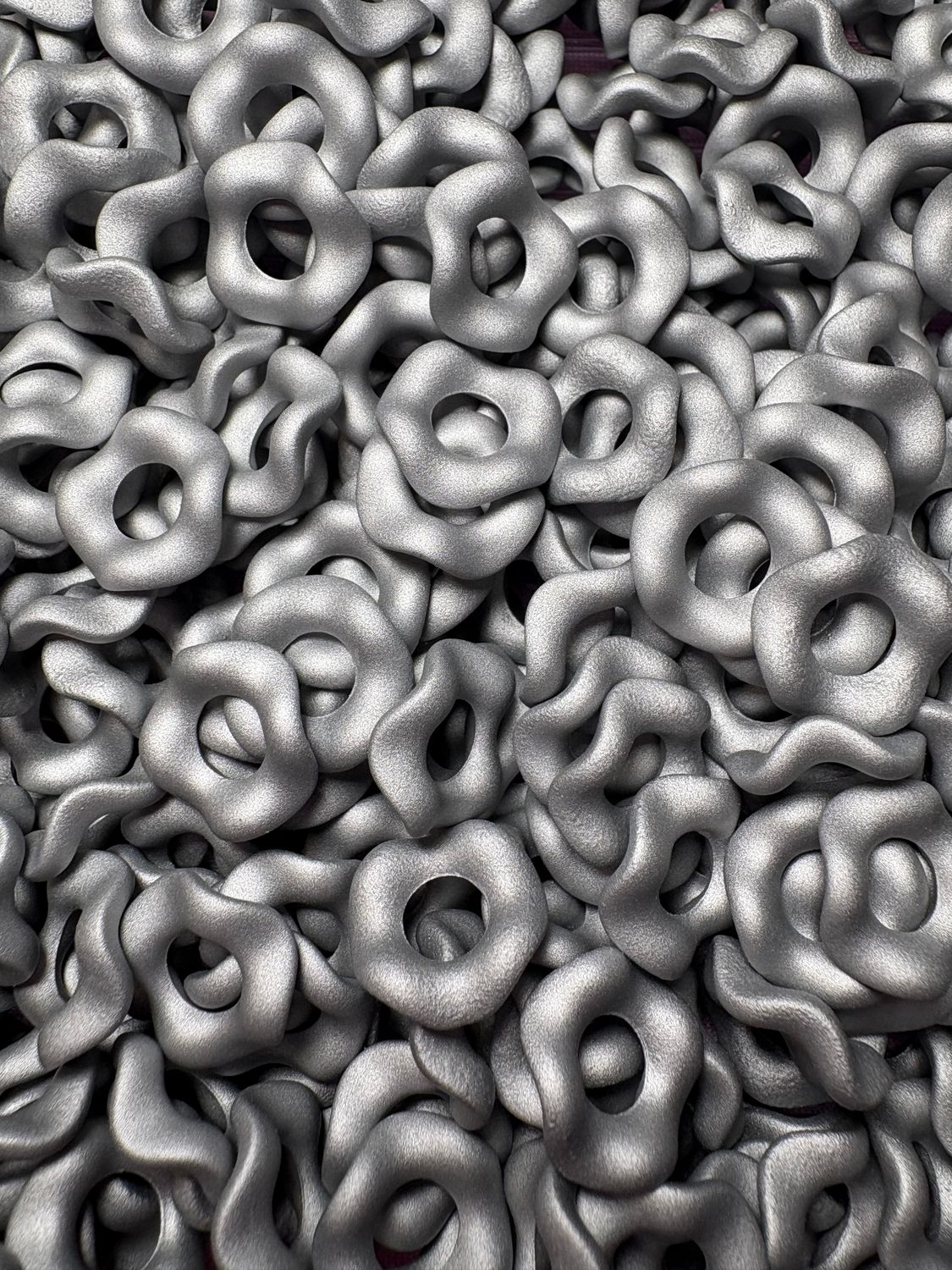 Matte Wavy Spacer Silver