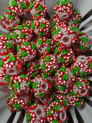 Candy Cane Sugar Beads