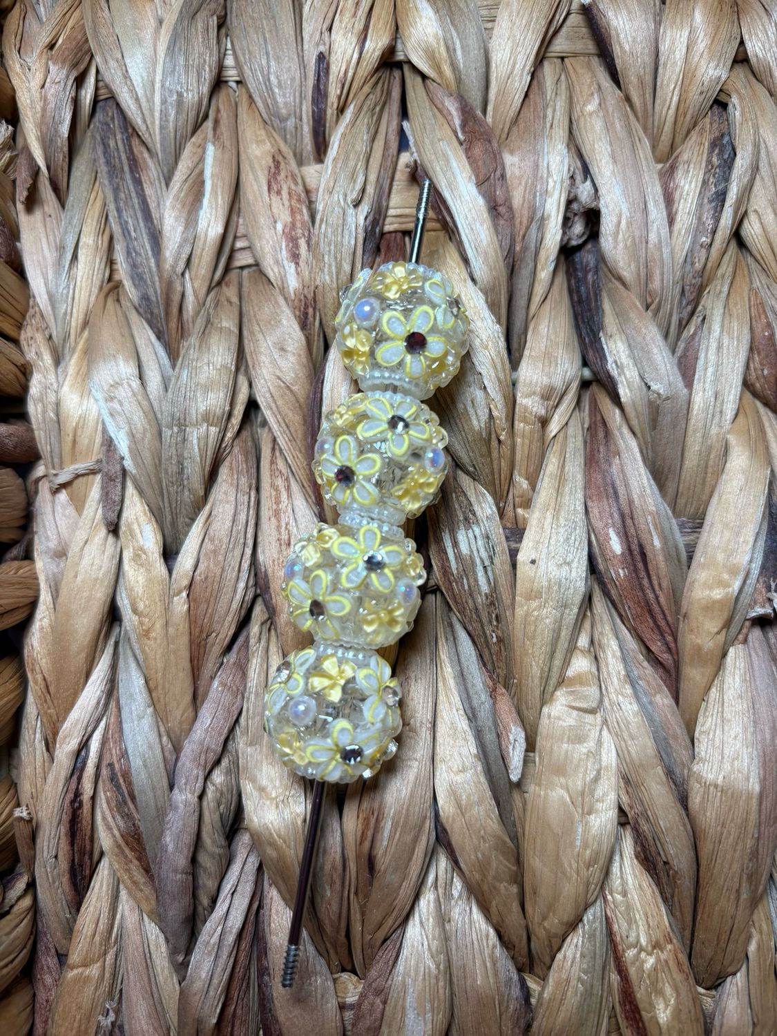 Yellow Flower Beads