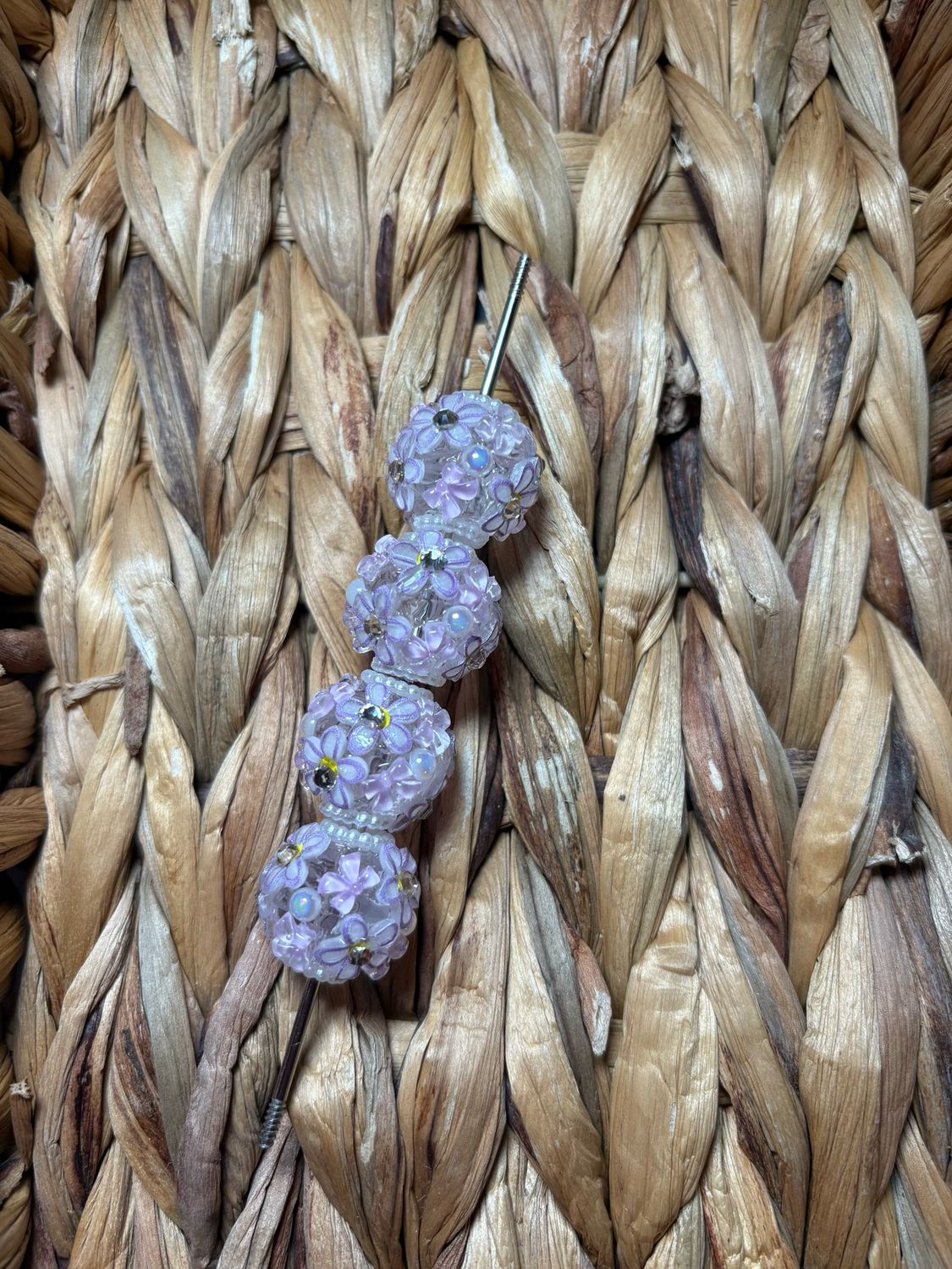 Purple Flower Beads