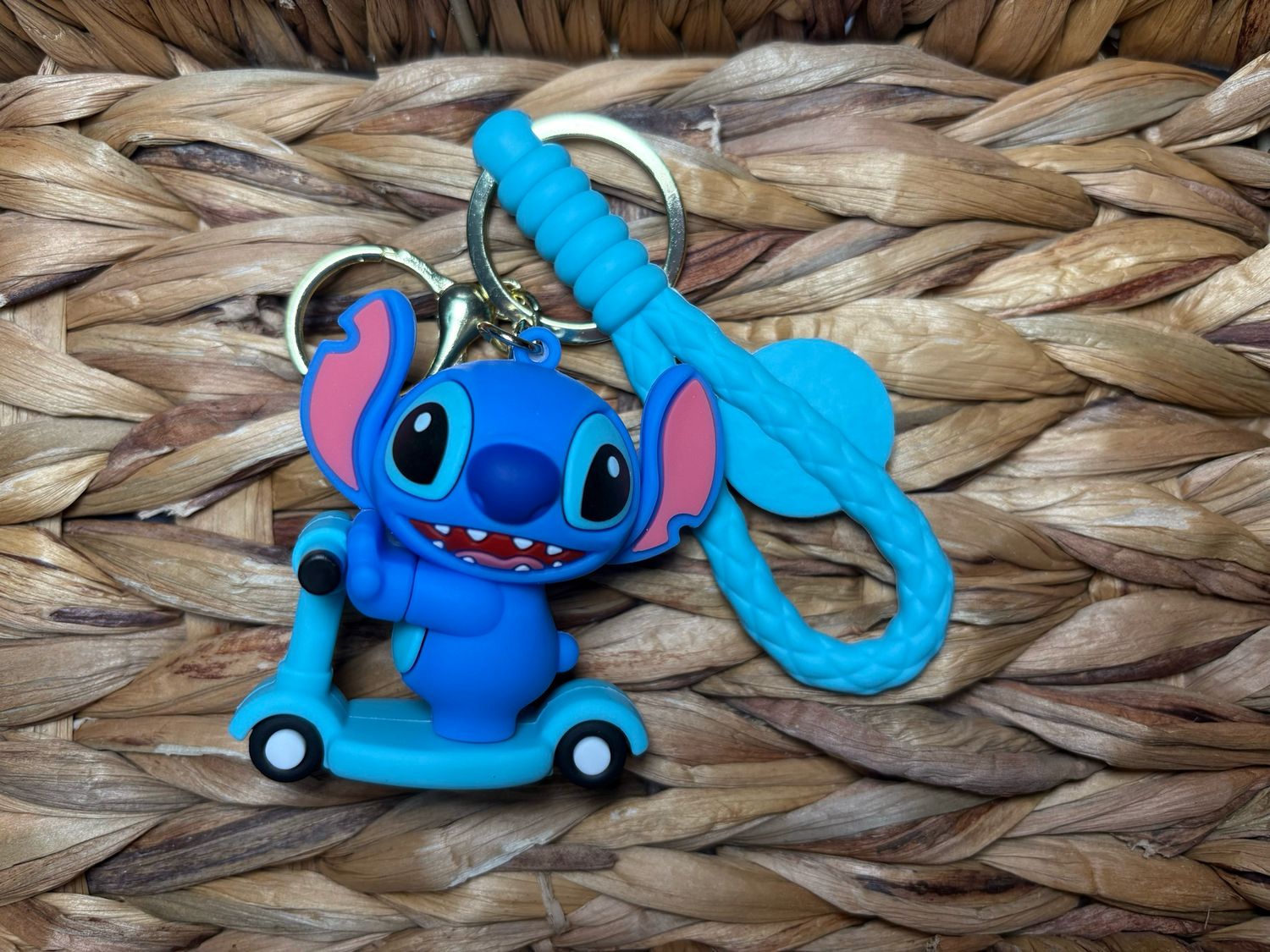 Blue Alien with Scooter Keychain