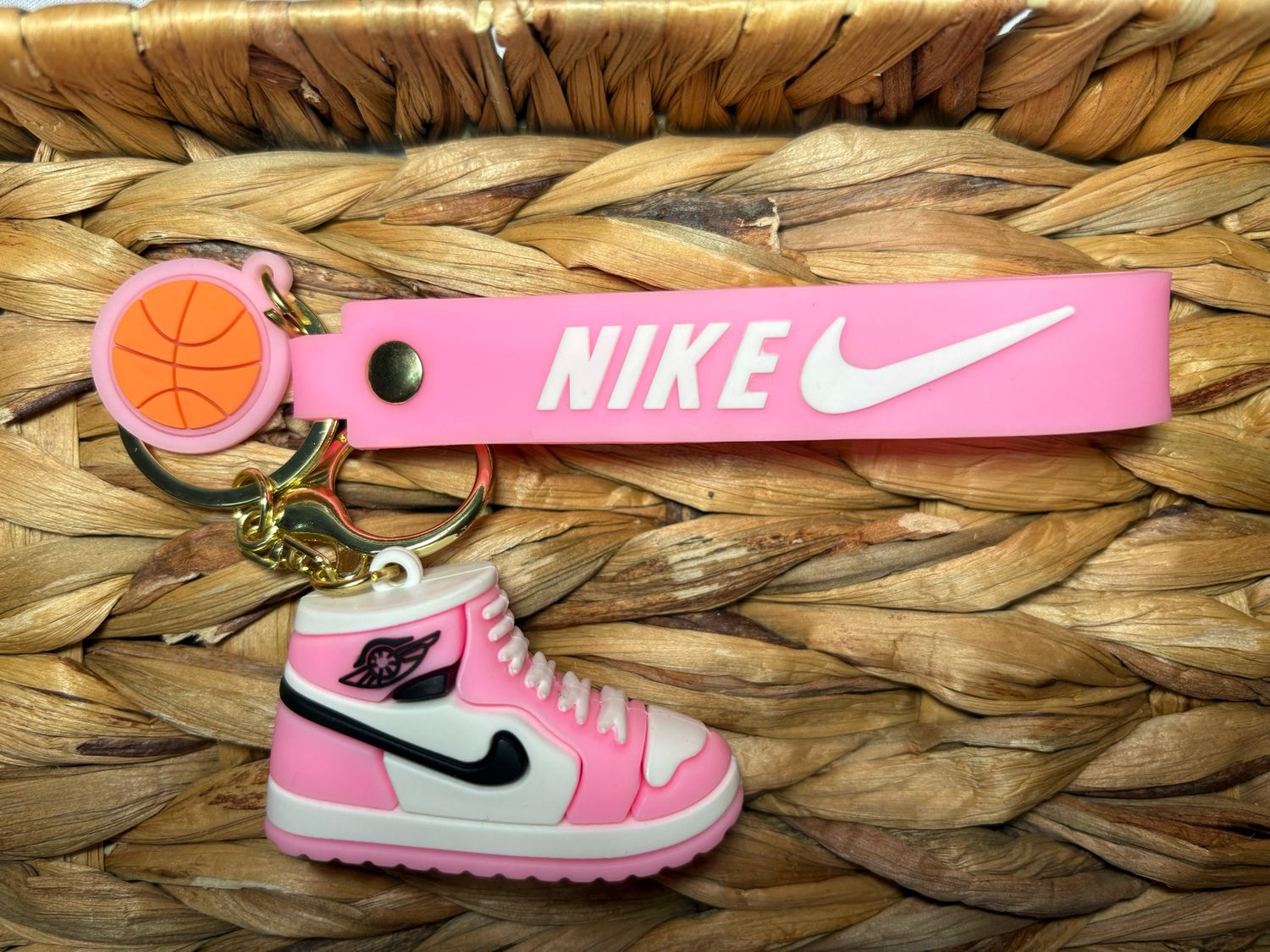 Nike Pink Shoe Keychain