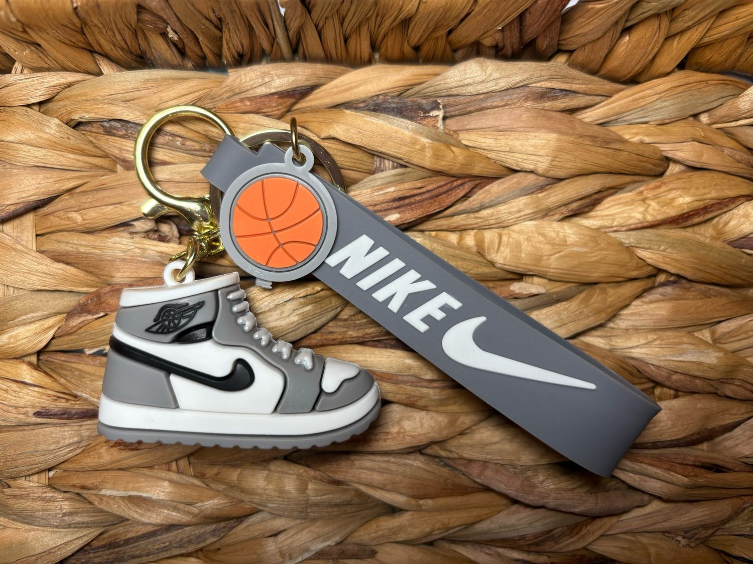 Nike Gray Shoe Keychain