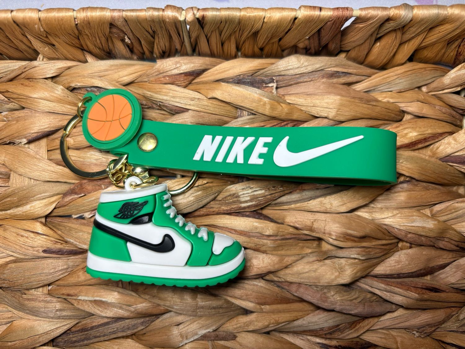 Nike Green Shoe Keychain