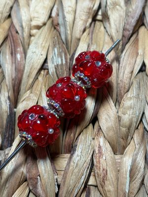 Red Flower Fancy Bead