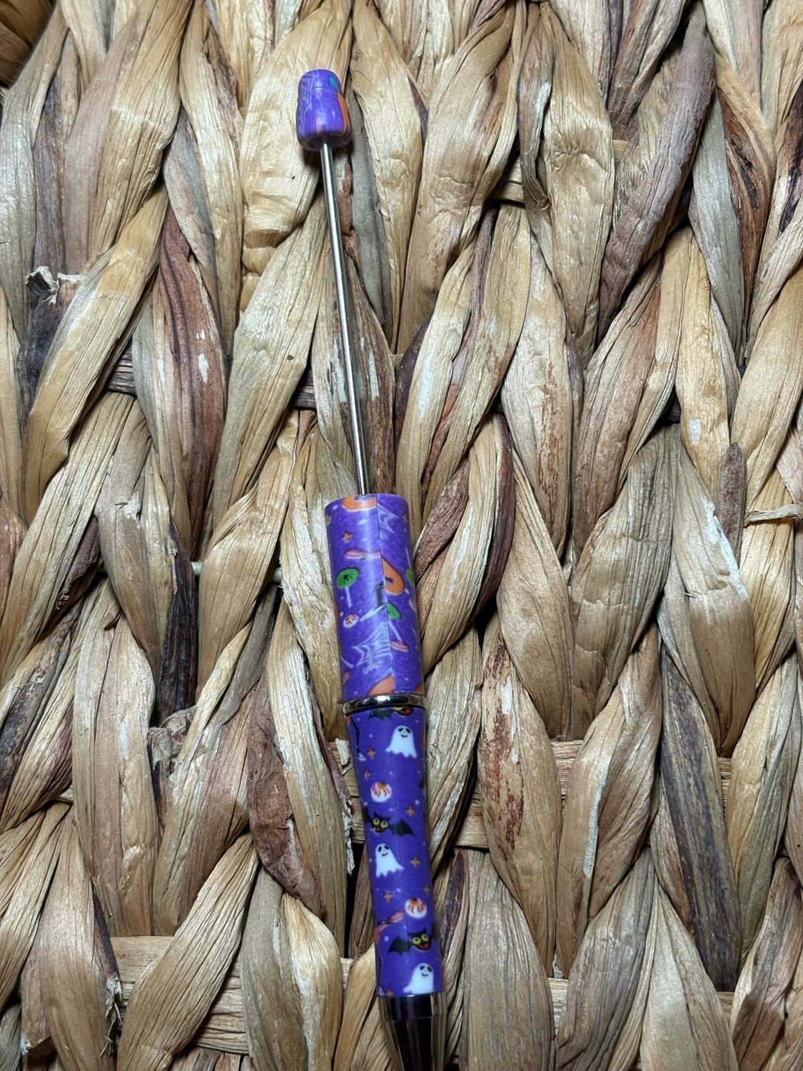 Purple Printed Halloween Pen