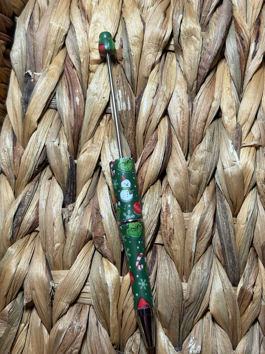 Green Grinch Printed Christmas Pen