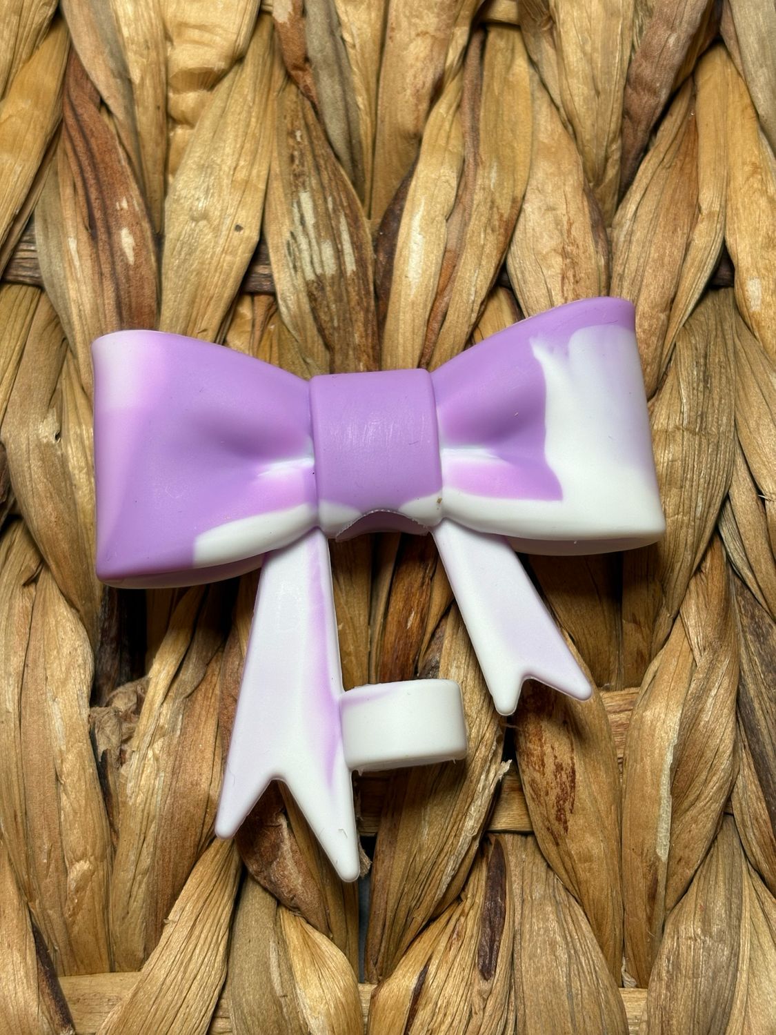 Purple and White Ombre Straw Topper