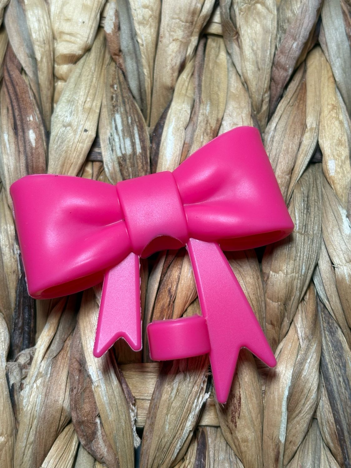 Dark Pink Straw Topper