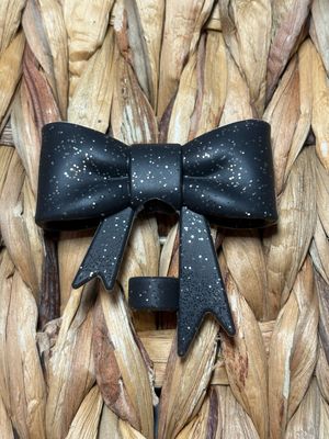 Black Glitter Straw Topper