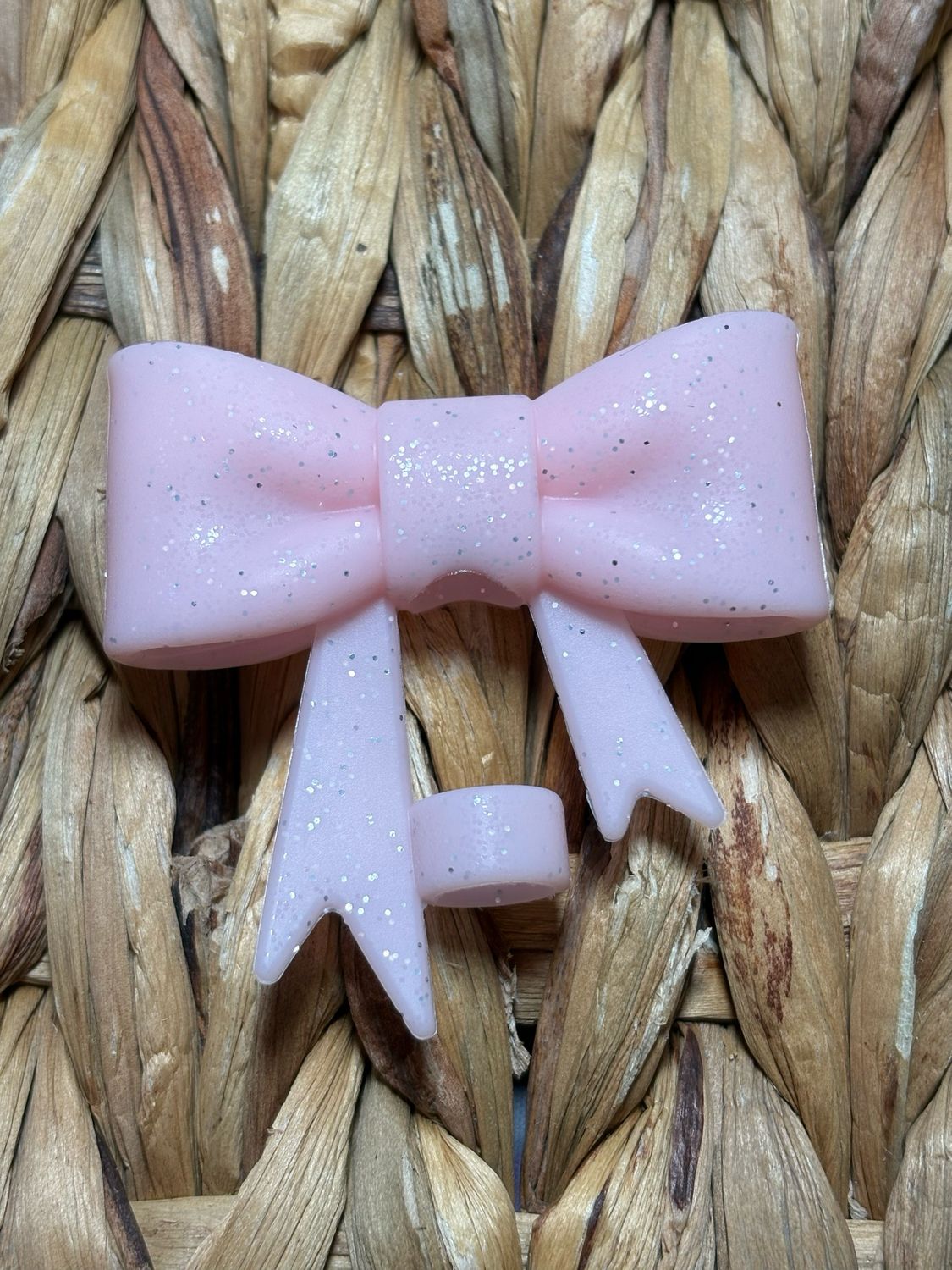 Light Pink Glitter Straw Topper