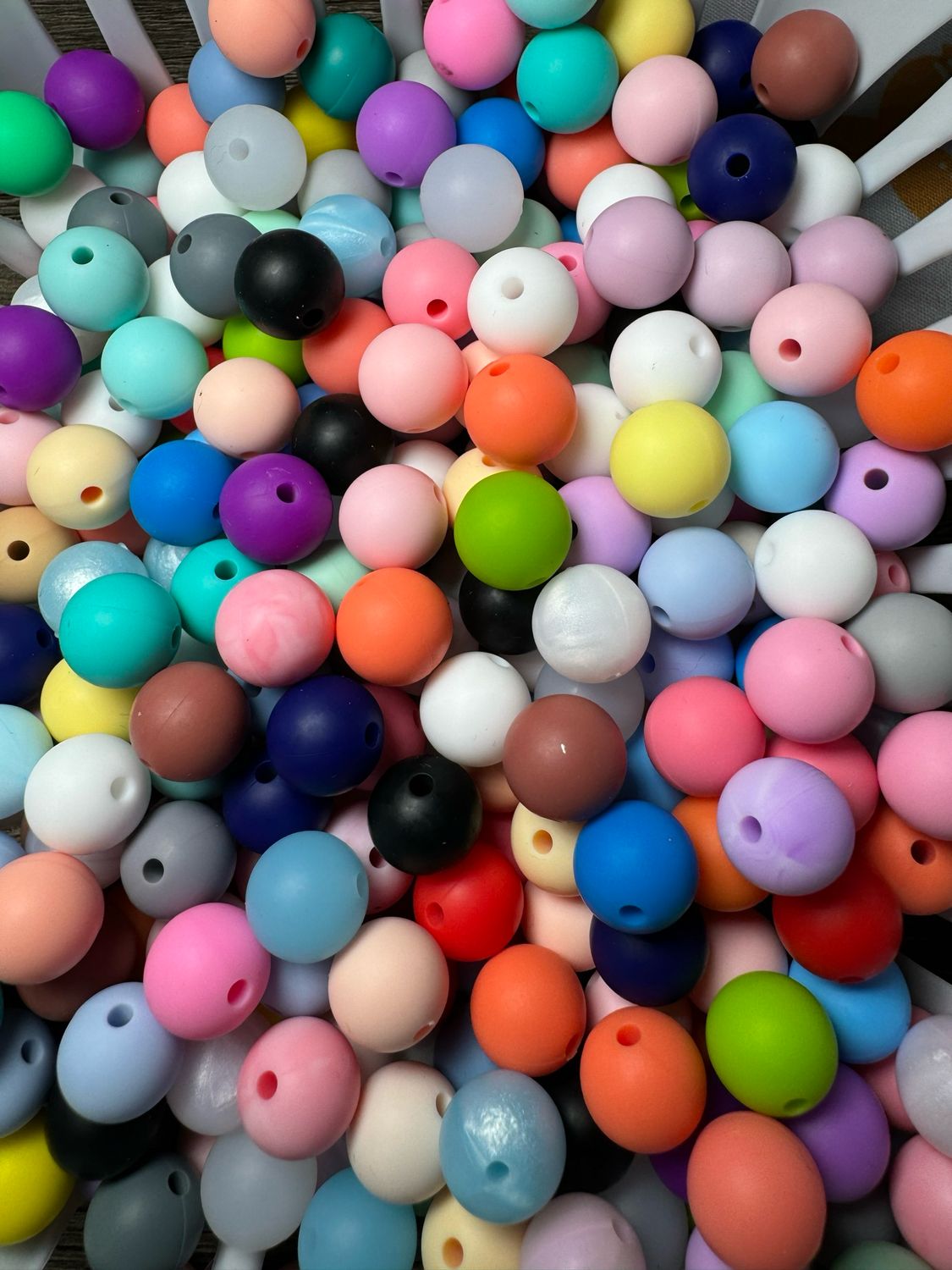 12mm Silicone Beads Mix Colors
