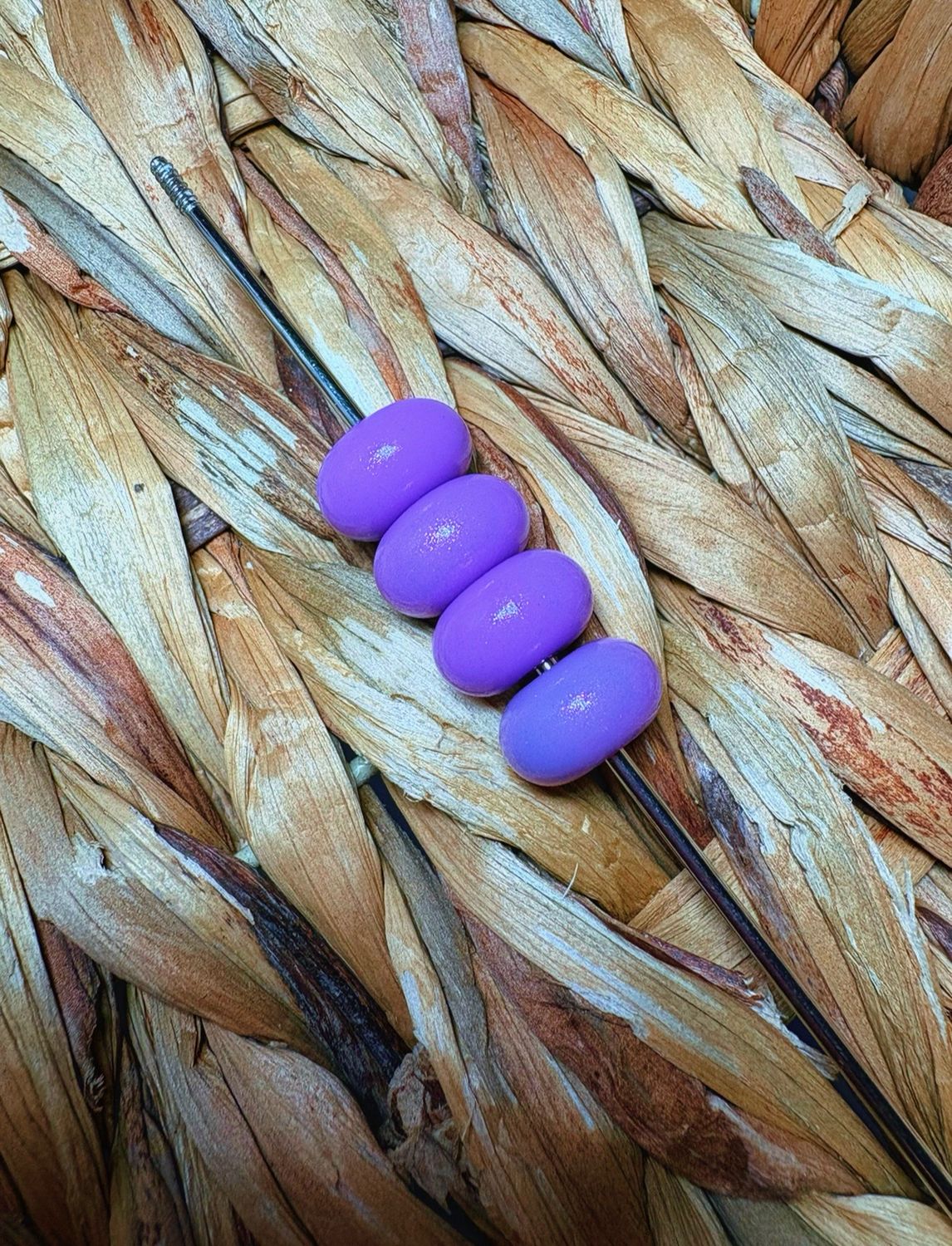 Purple Opal Abacus Spacers