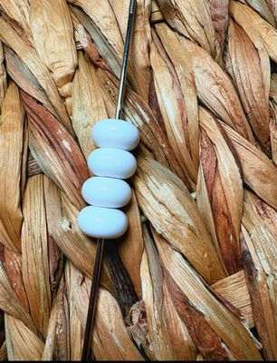 White Opal Abacus Spacers