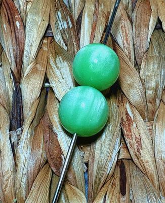 20mm Light Green Cateye Bead