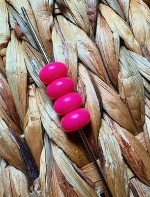 Hot Pink Opal Abacus Spacers