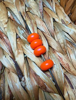 Bright Orange Opal Abacus Spacers