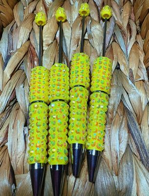 Yellow Diamond Rhinestone Pens