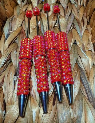 Red Diamond Rhinestone Pens