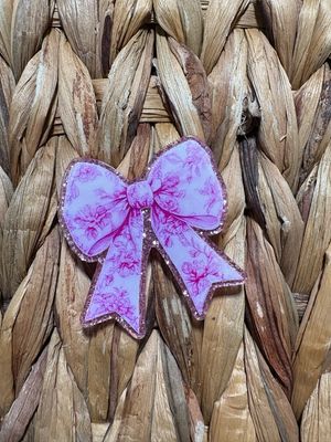 Pink Flower Bow Acrylic
