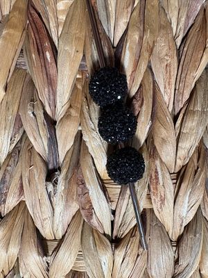 15mm Black Sugar Beads