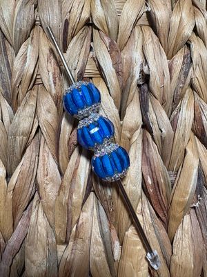 Dark Blue Rhinestone Pumpkin Beads