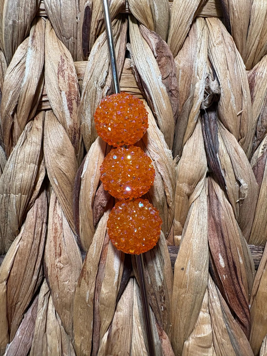 15mm Orange Sugar Beads
