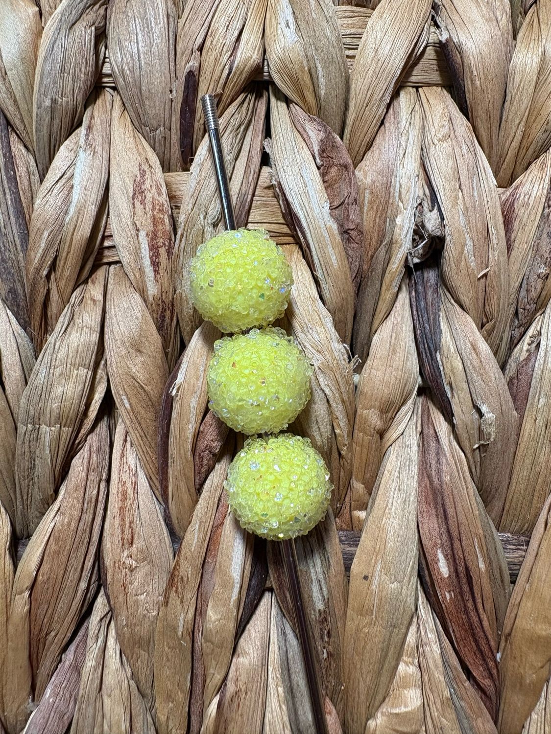 15mm Yellow Sugar Beads