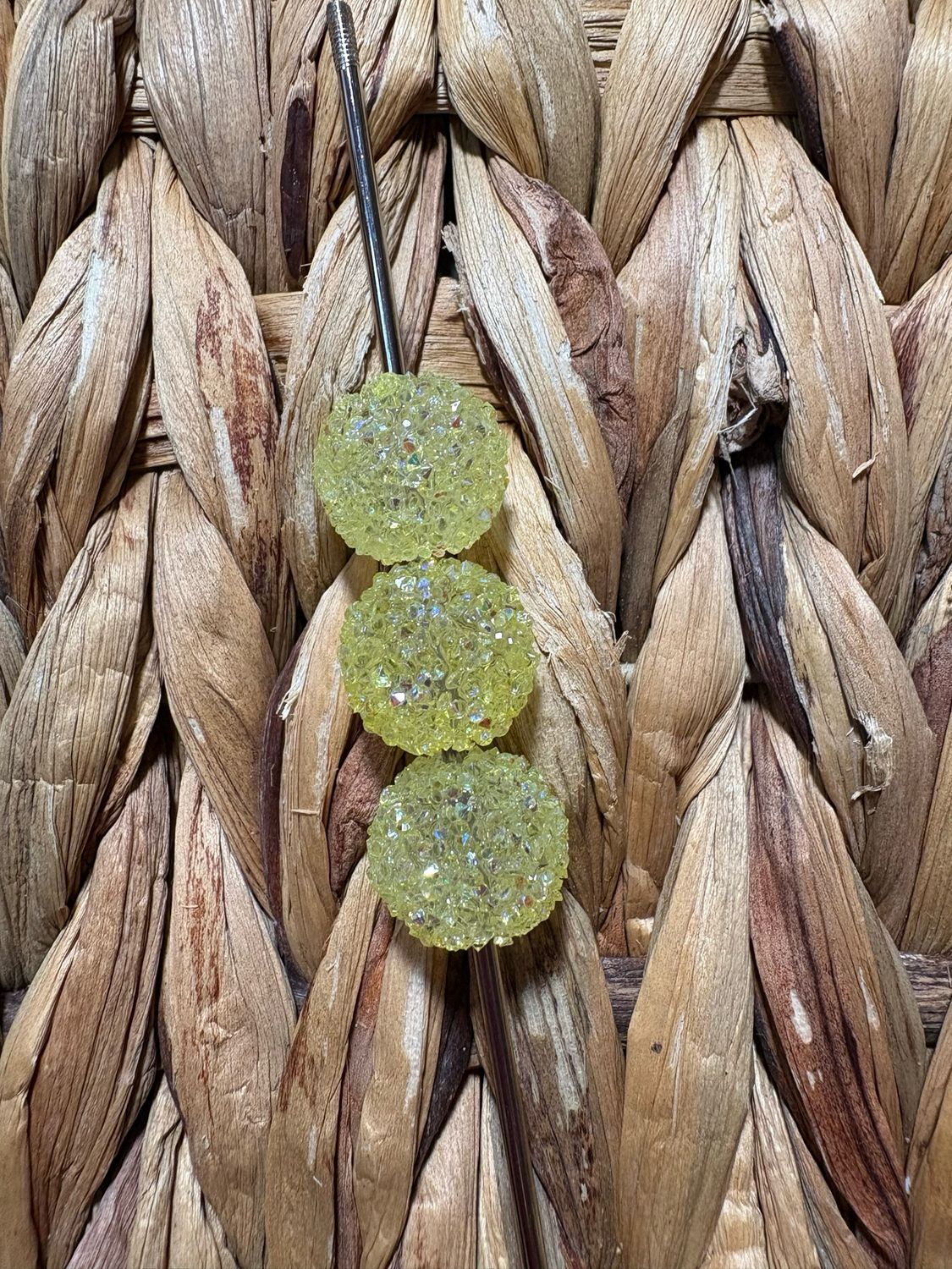15mm Light Yellow Sugar Beads