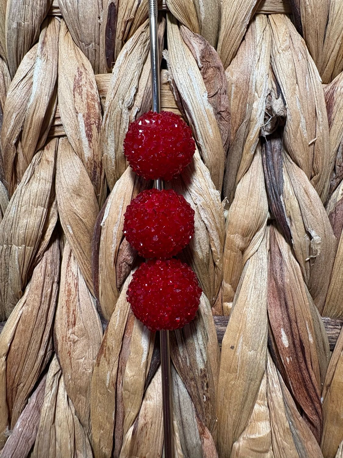 15mm Red Sugar Beads