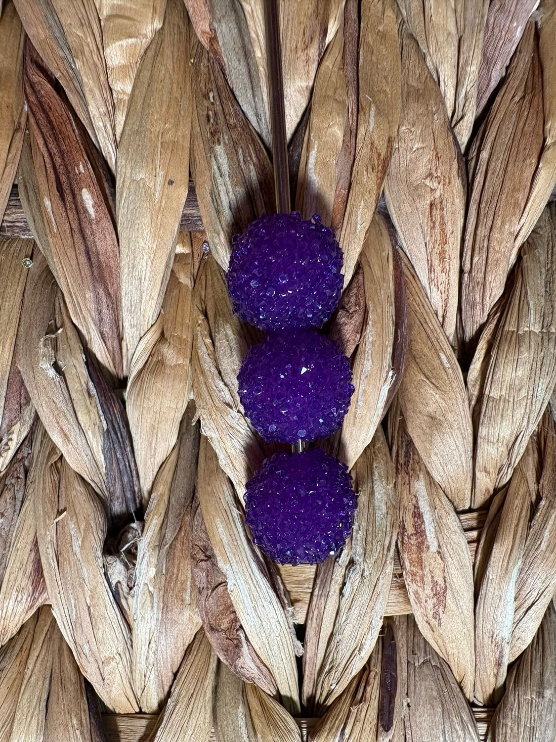 15mm Dark Purple Sugar Beads