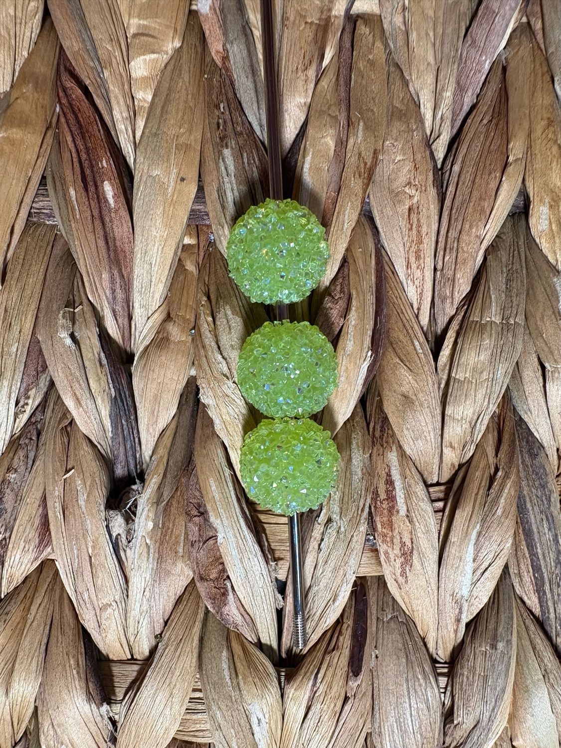 15mm Light Green Sugar Beads