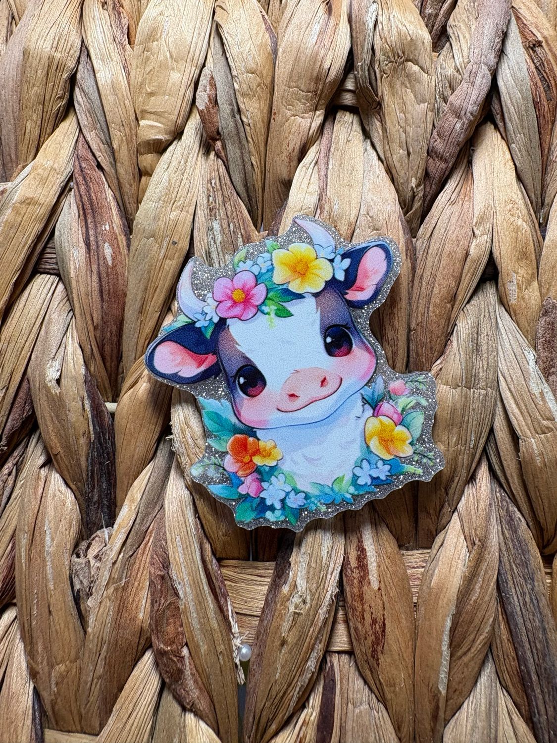 Cow with Flowers Acrylic