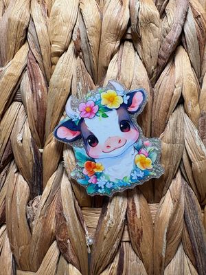 Cow with Flowers Acrylic