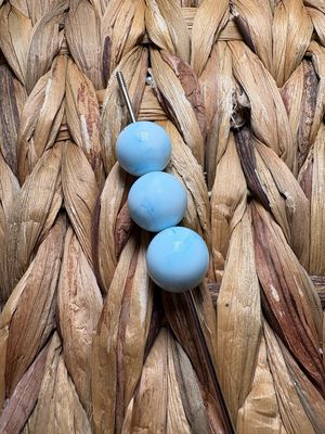 15mm Blue Marble Liquid Silicone Beads