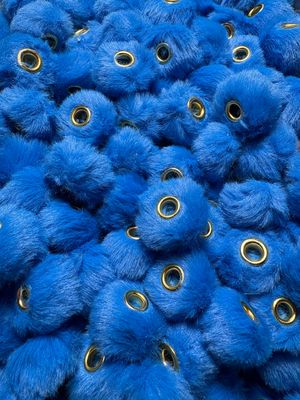 Dark Blue Fluffy Pom Pom Spacer