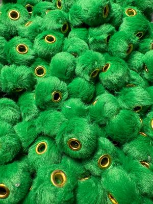 Green Fluffy Pom Pom Spacer