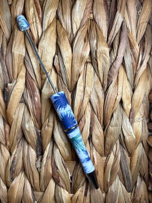 Blue Floral Printed Pen