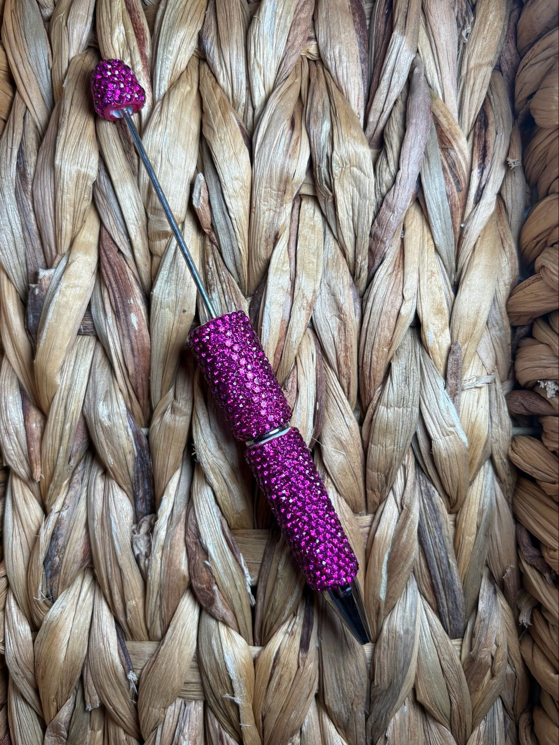 Dark Pink Rhinestone Pen