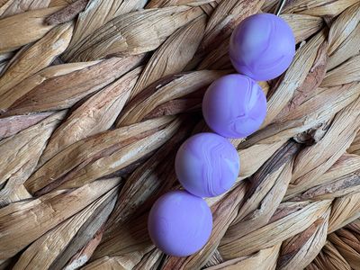 19mm Purple Marble Silicone Beads 