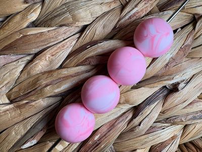 19mm Pink Marble Silicone Beads 