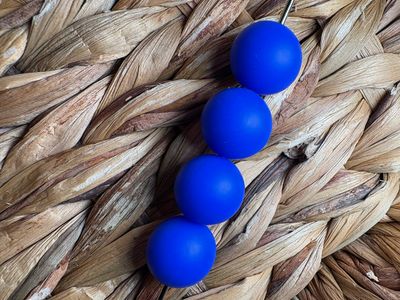 19mm Dark Blue Silicone Beads