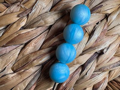 19mm Light Blue Silicone Beads