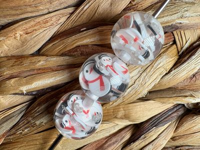 15mm Snowman Confetti Beads 